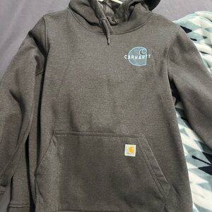 Carhartt Gray Pullover Sweater with Hood